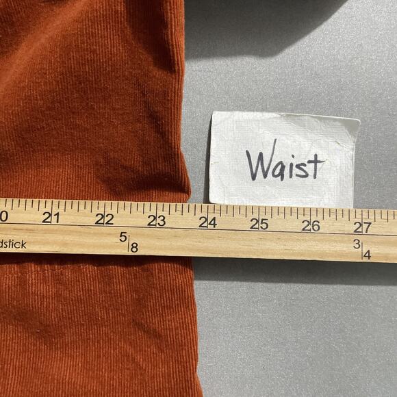 CJ Banks Jacket Plus Size 1X Burnt Orange Stretch Corduroy Collarless Country - Picture 10 of 13